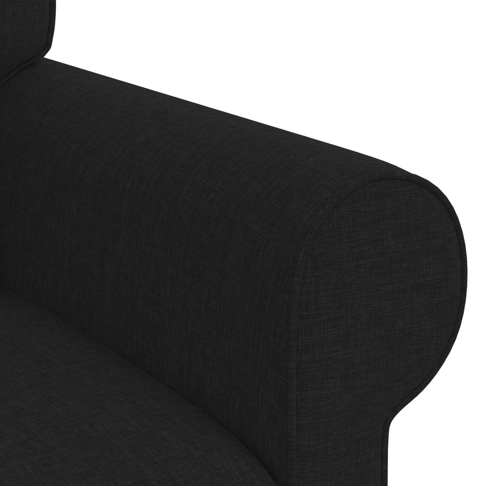 vidaXL Zestaw Sof 2 pcs Czarny 215 x 82 x 80 cm tkanina
