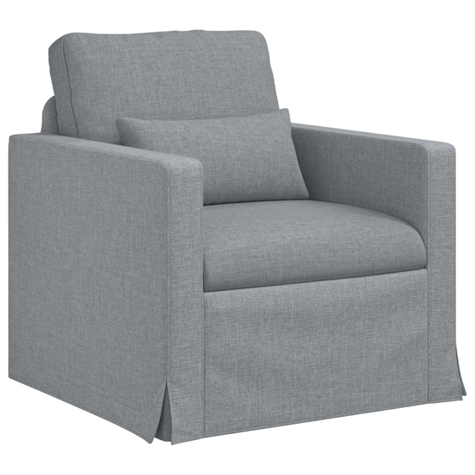 vidaXL Zestaw Sof 2 pcs Jasnoszary 198 x 78 x 80 cm tkanina
