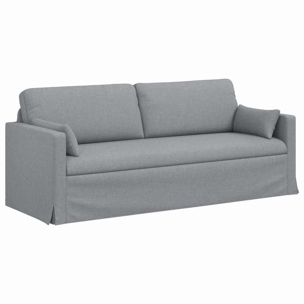 vidaXL Zestaw Sof 2 pcs Jasnoszary 198 x 78 x 80 cm tkanina