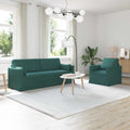 vidaXL Zestaw Sof 2 pcs Ciemna zieleń 198 x 78 x 80 cm tkanina