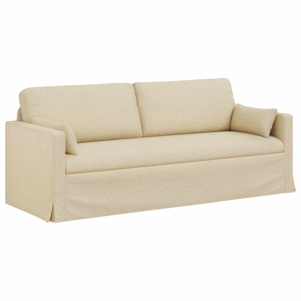 vidaXL Zestaw Sof 2 pcs Kremowy 198 x 78 x 80 cm tkanina