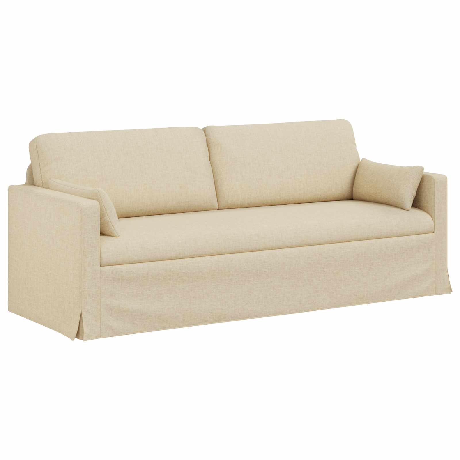 vidaXL Zestaw Sof 2 pcs Kremowy 198 x 78 x 80 cm tkanina