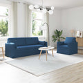 vidaXL Zestaw Sof 2 pcs Niebieski 198 x 78 x 80 cm tkanina