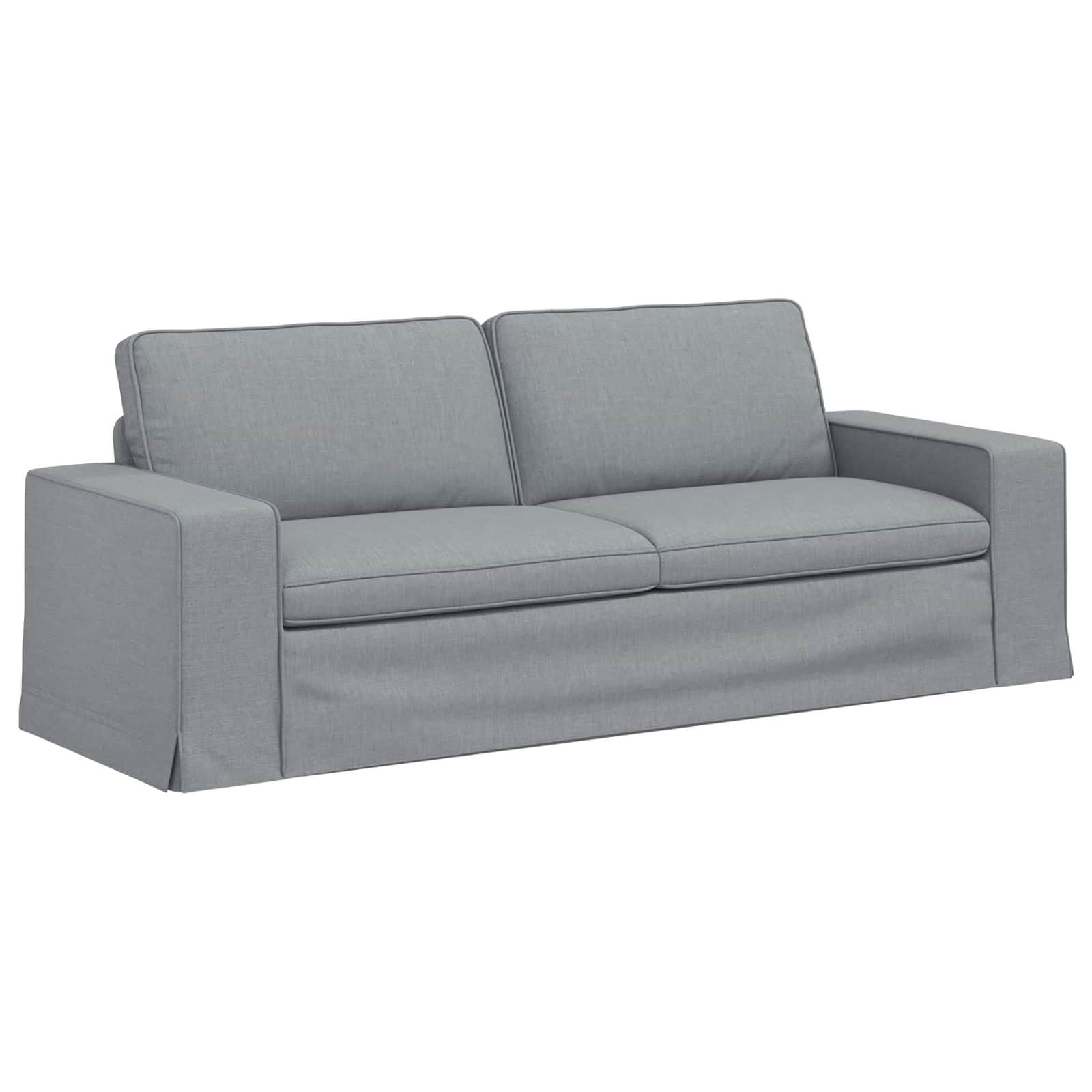 vidaXL Zestaw Sof 2 pcs Jasnoszary 222 x 80 x 82 cm tkanina
