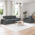 vidaXL Zestaw Sof 2 pcs Ciemnoszary 222 x 80 x 82 cm tkanina