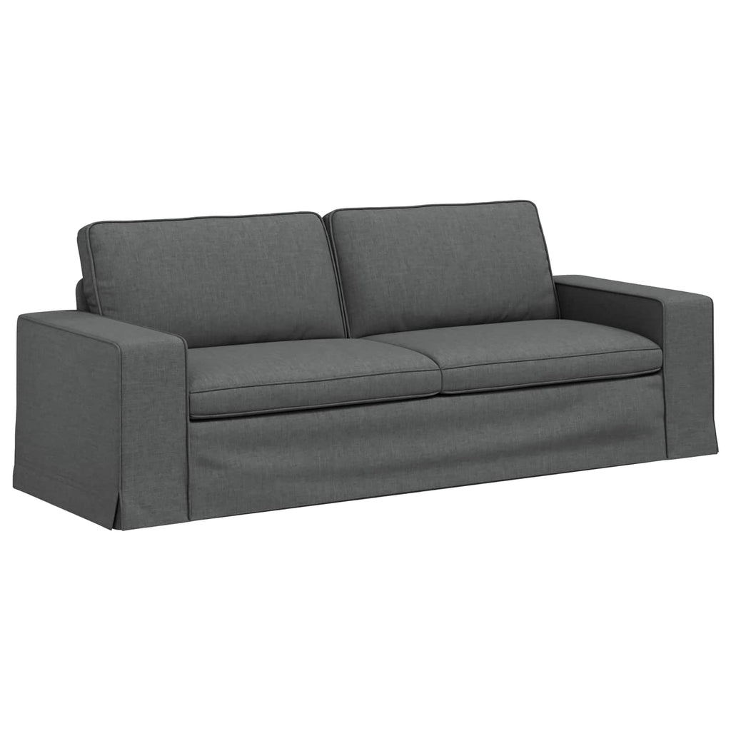 vidaXL Zestaw Sof 2 pcs Ciemnoszary 222 x 80 x 82 cm tkanina