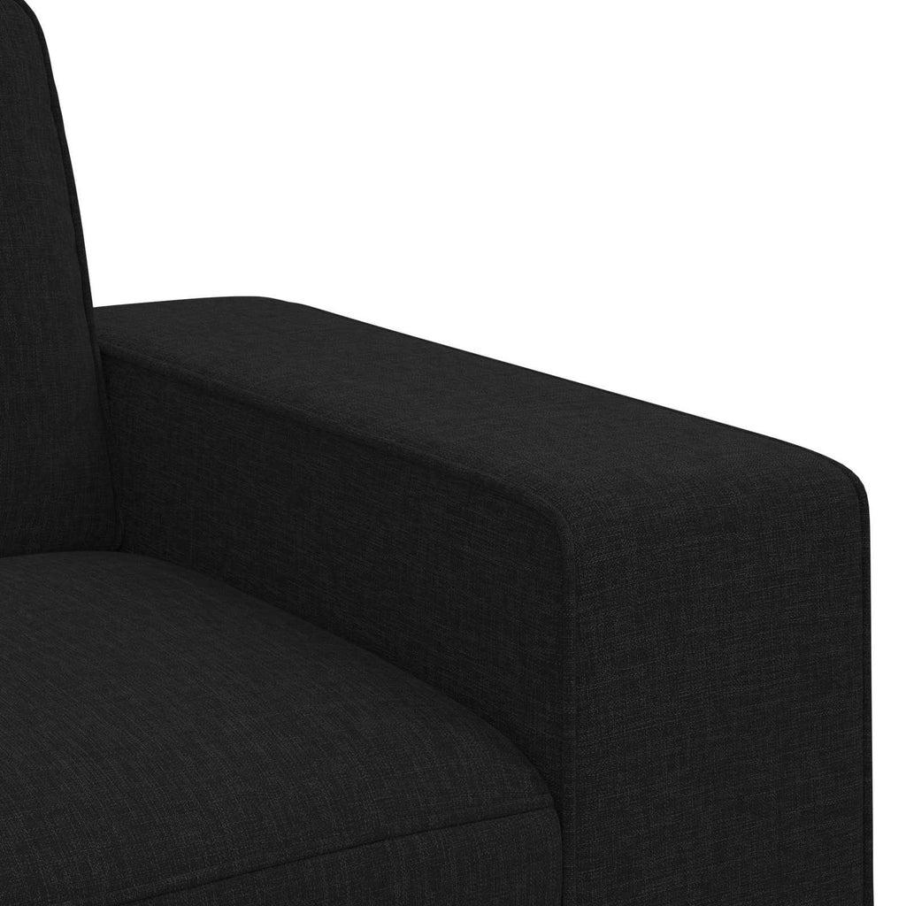 vidaXL Zestaw Sof 2 pcs Czarny 222 x 80 x 82 cm tkanina