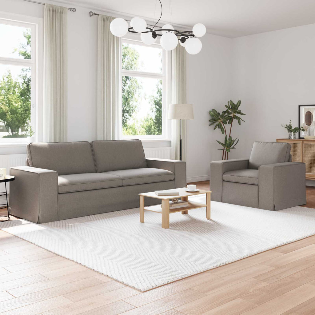 vidaXL Zestaw Sof 2 pcs Ciemnoszary 222 x 80 x 82 cm tkanina