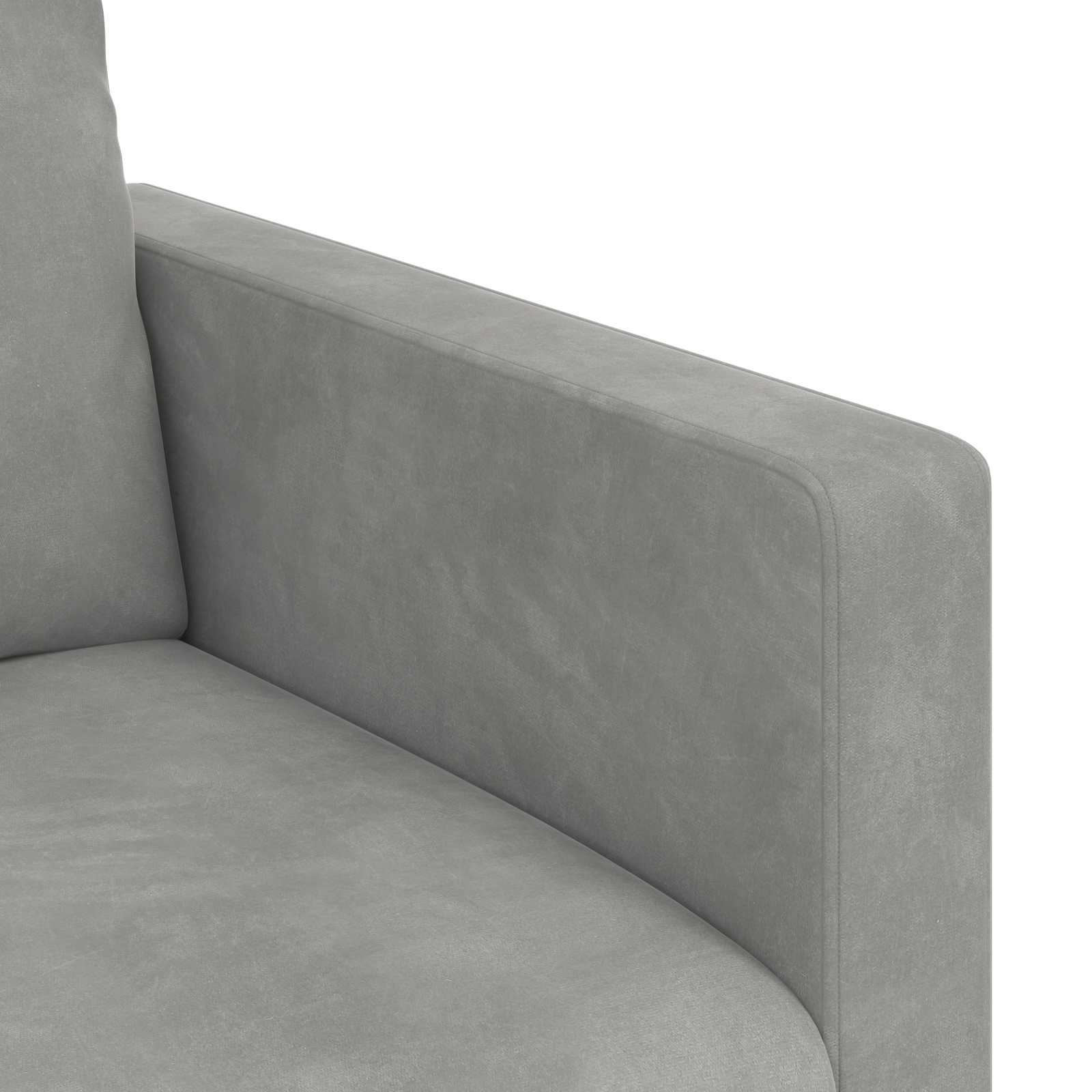 vidaXL Zestaw Sof 2 pcs Jasnoszary 198 x 78 x 80 cm Aksamit