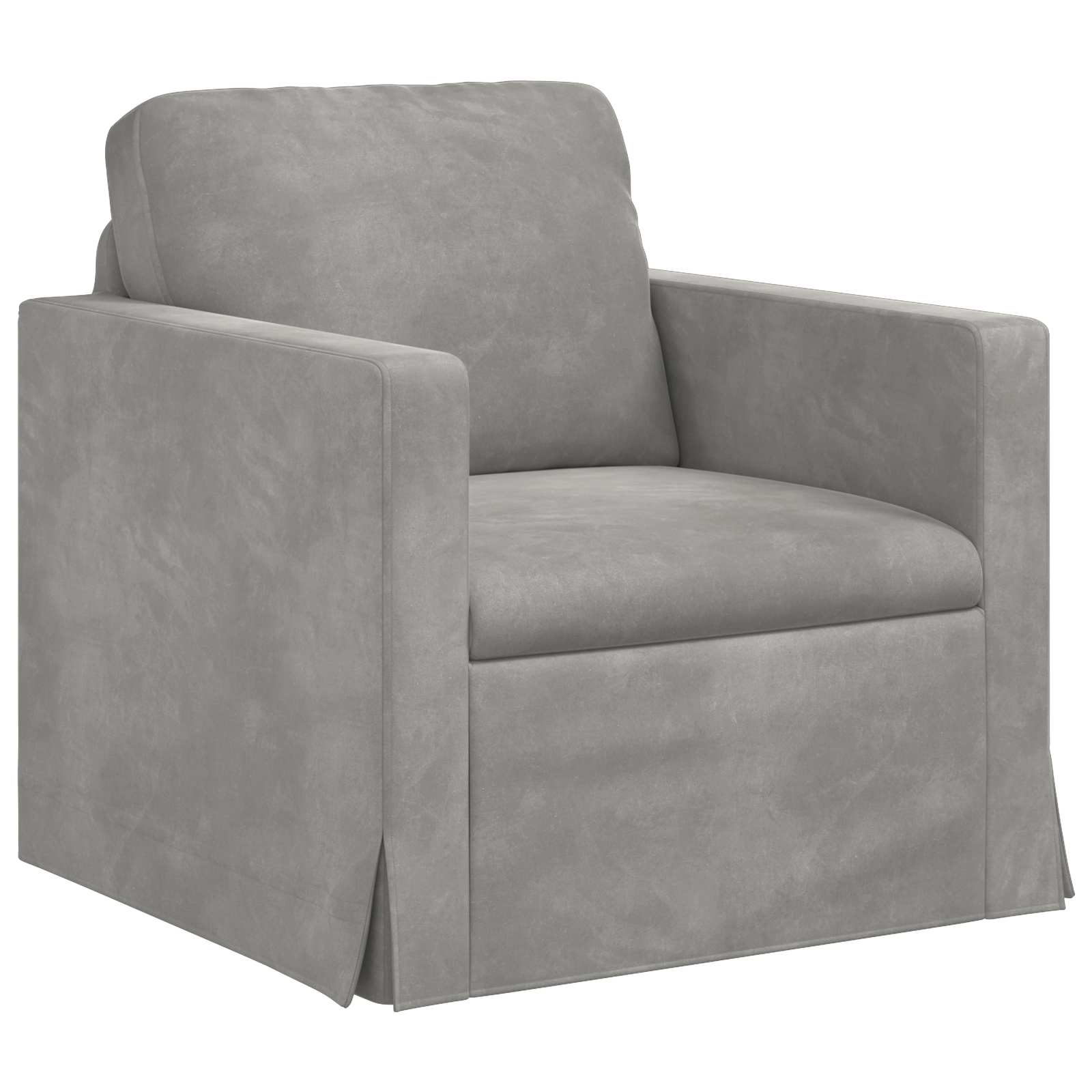 vidaXL Zestaw Sof 2 pcs Jasnoszary 198 x 78 x 80 cm Aksamit