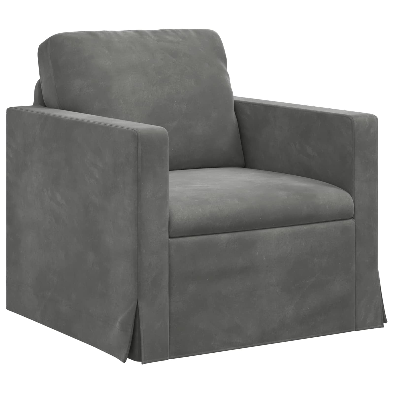 vidaXL Zestaw Sof 2 pcs Ciemnoszary 198 x 78 x 80 cm Aksamit