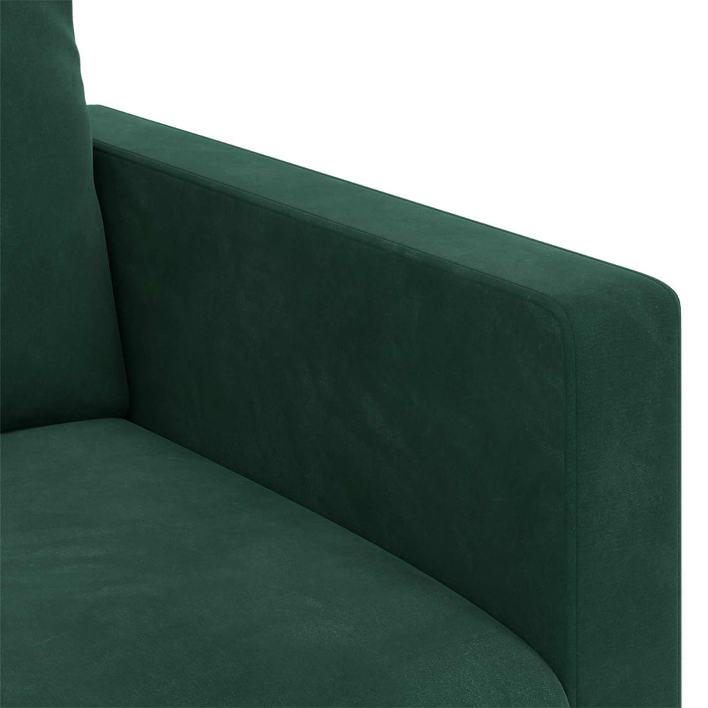 vidaXL Zestaw Sof 2 pcs Ciemna zieleń 198 x 78 x 80 cm Aksamit