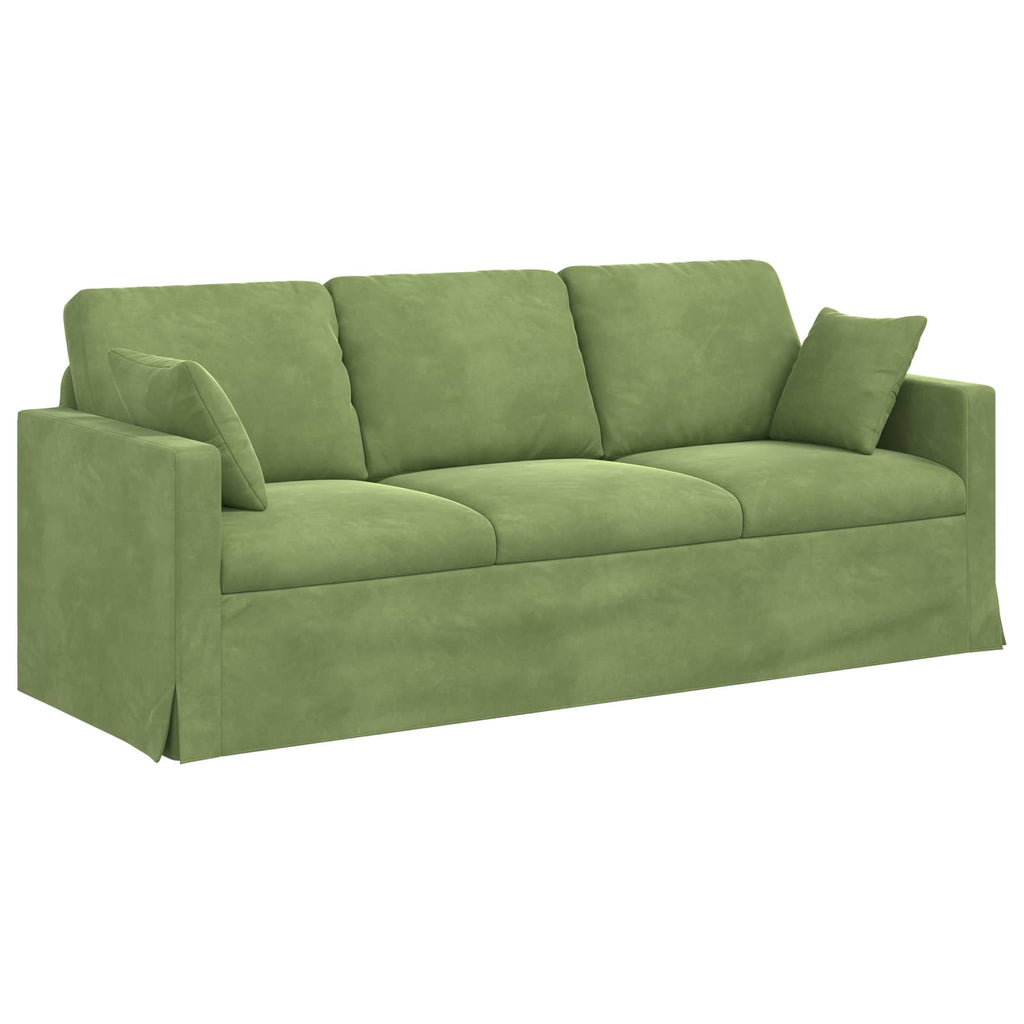 vidaXL Zestaw Sof 2 pcs Jasnozielony 198 x 78 x 80 cm Aksamit