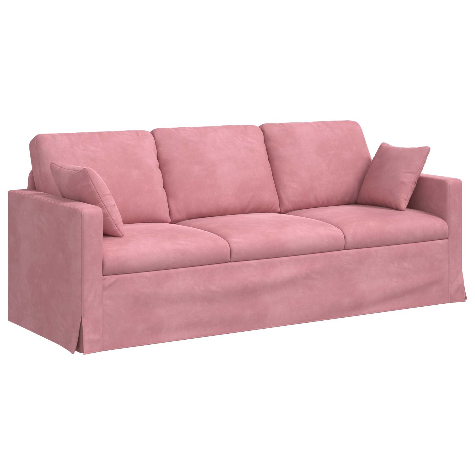 vidaXL Zestaw Sof 2 pcs Różowy 198 x 78 x 80 cm Aksamit