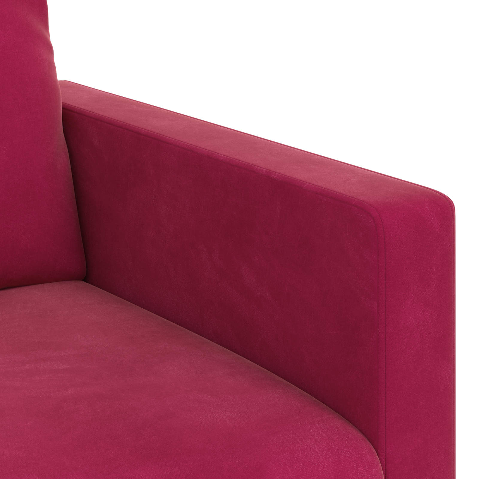 vidaXL Zestaw Sof 2 pcs Czerwone wino 198 x 78 x 80 cm Aksamit