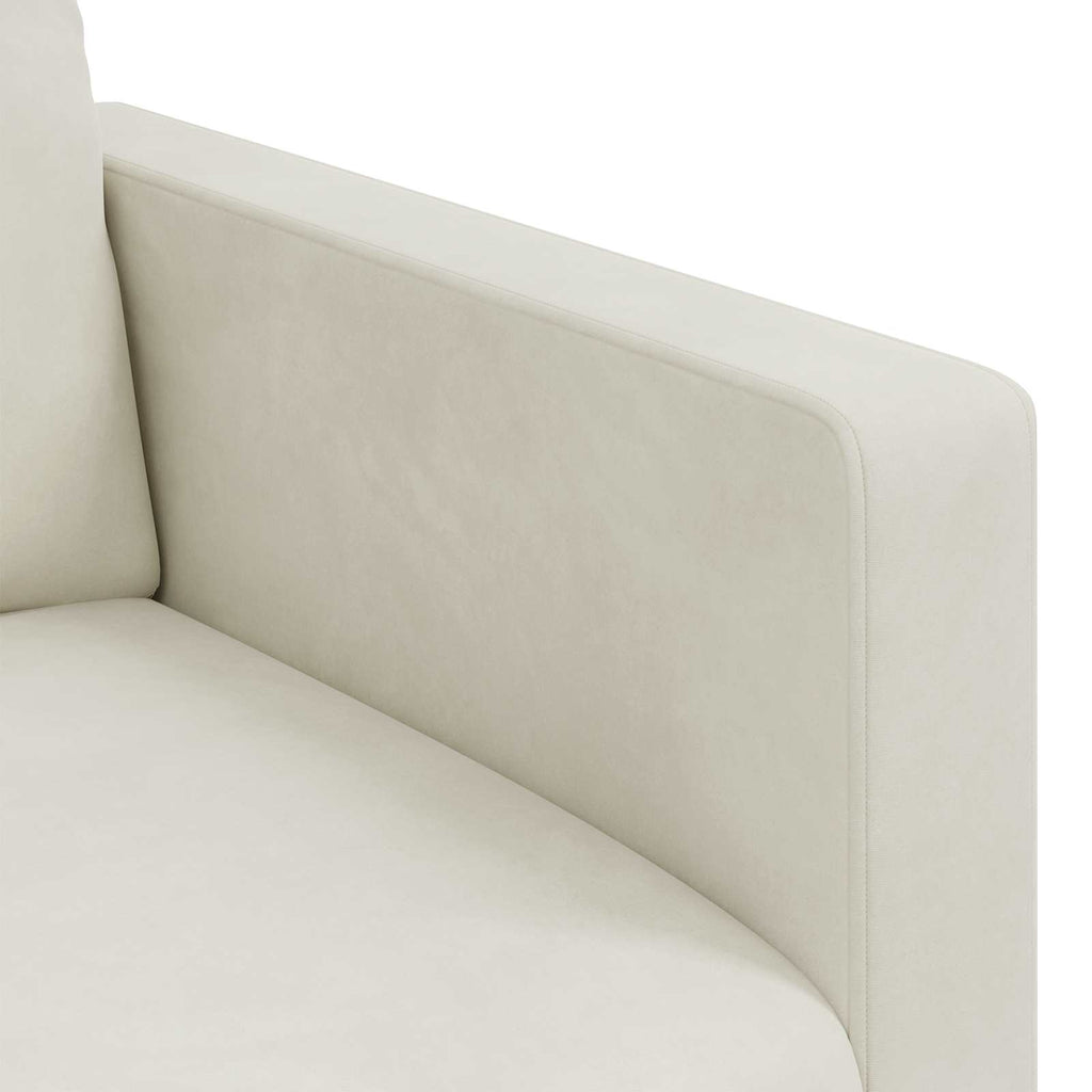 vidaXL Zestaw Sof 2 pcs Kremowy 198 x 78 x 80 cm Aksamit