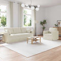 vidaXL Zestaw Sof 2 pcs Kremowy 198 x 78 x 80 cm Aksamit