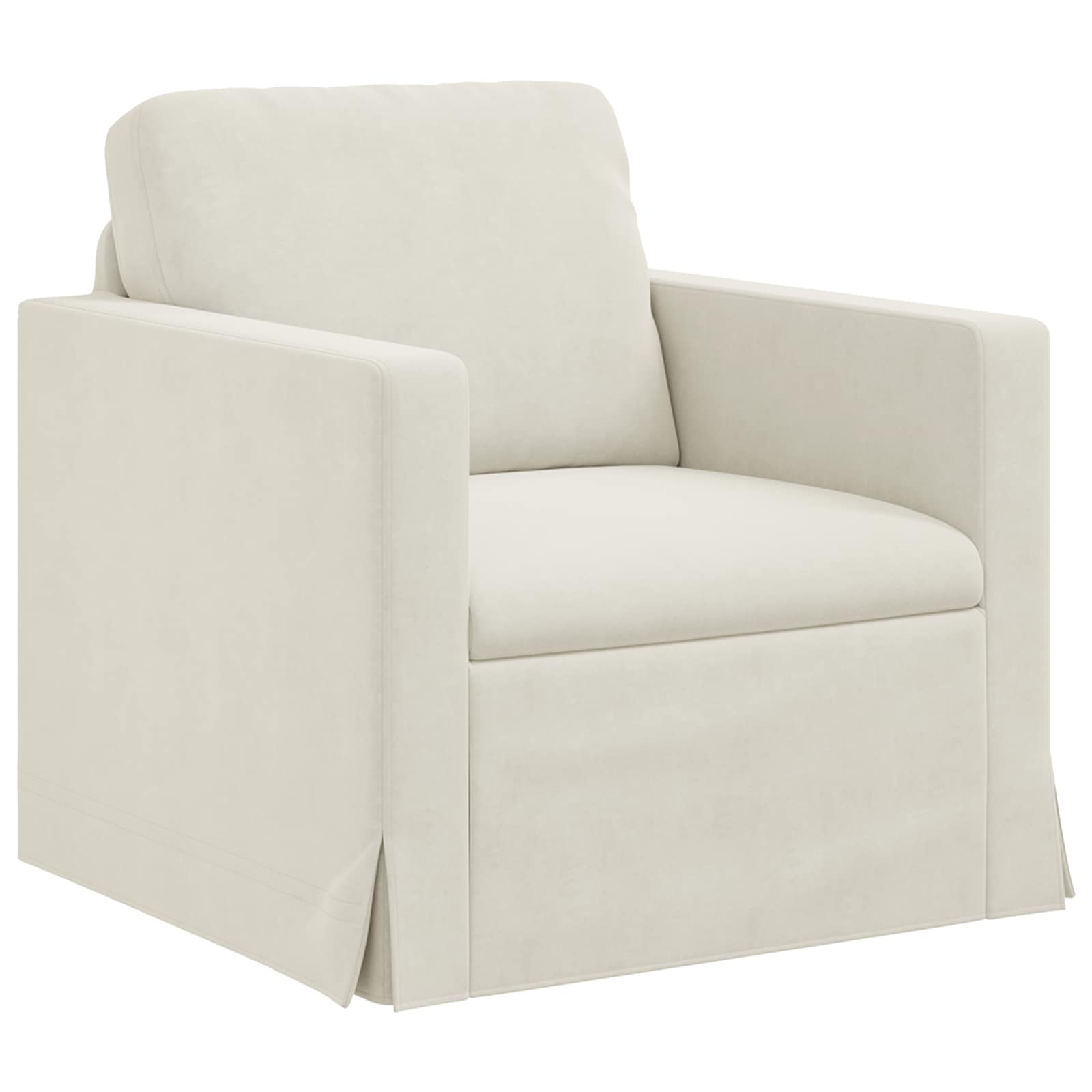 vidaXL Zestaw Sof 2 pcs Kremowy 198 x 78 x 80 cm Aksamit