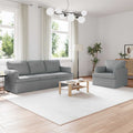 vidaXL Zestaw Sof 2 pcs Jasnoszary 201 x 80 x 85 cm tkanina
