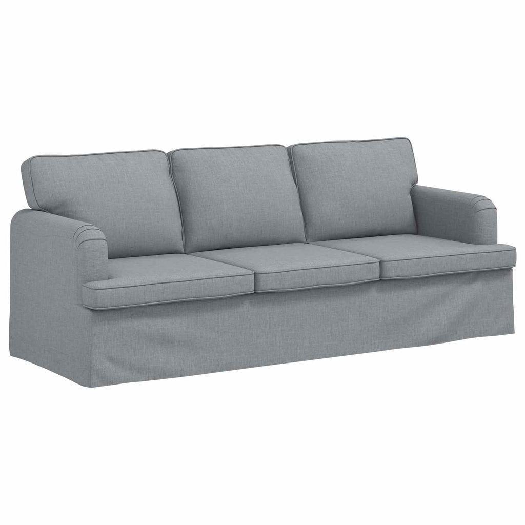 vidaXL Zestaw Sof 2 pcs Jasnoszary 201 x 80 x 85 cm tkanina