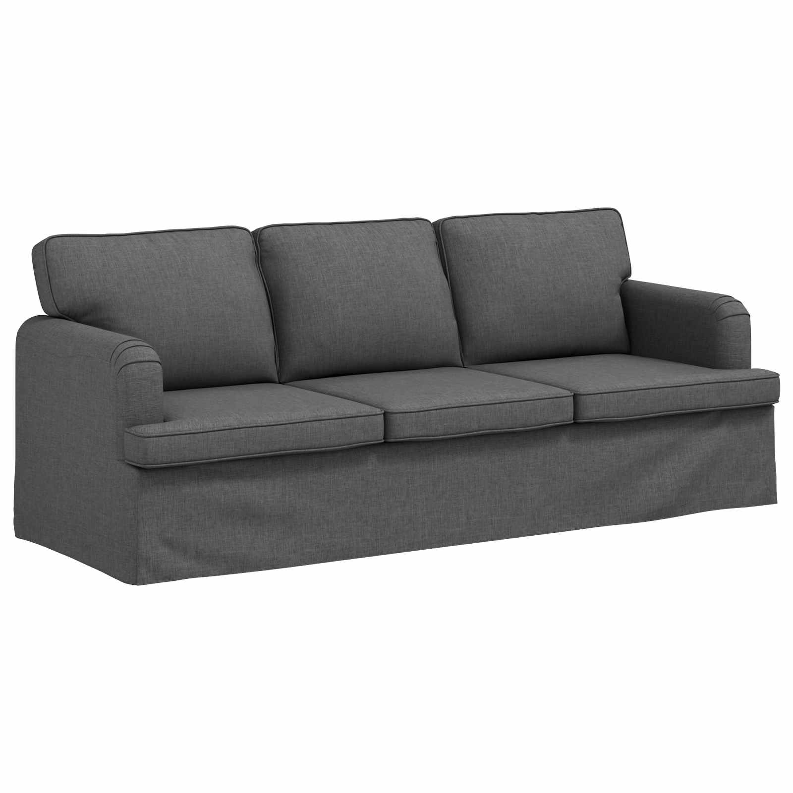 vidaXL Zestaw Sof 2 pcs Ciemnoszary 201 x 80 x 85 cm tkanina
