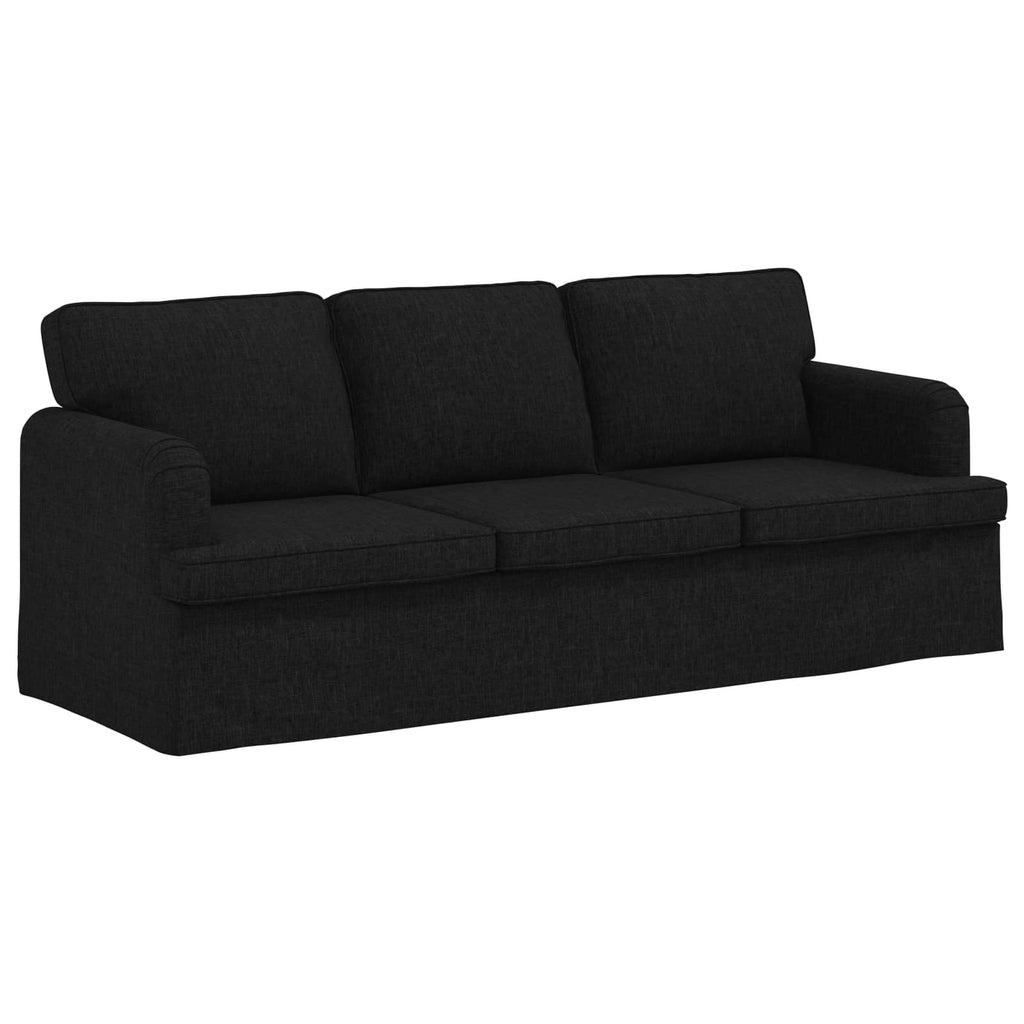 vidaXL Zestaw Sof 2 pcs Czarny 201 x 80 x 85 cm tkanina