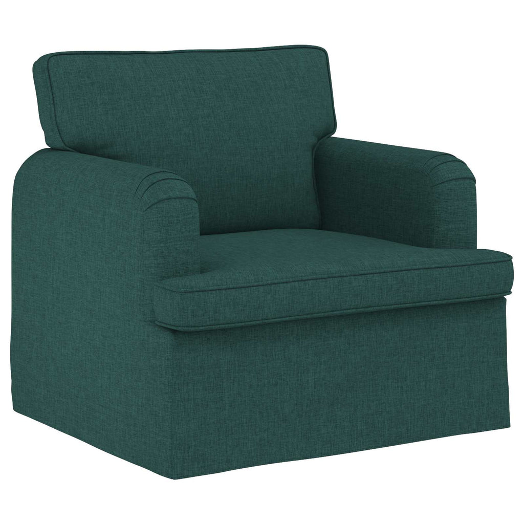 vidaXL Zestaw Sof 2 pcs Ciemna zieleń 201 x 80 x 85 cm tkanina