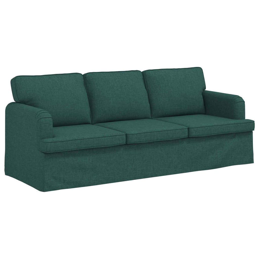 vidaXL Zestaw Sof 2 pcs Ciemna zieleń 201 x 80 x 85 cm tkanina