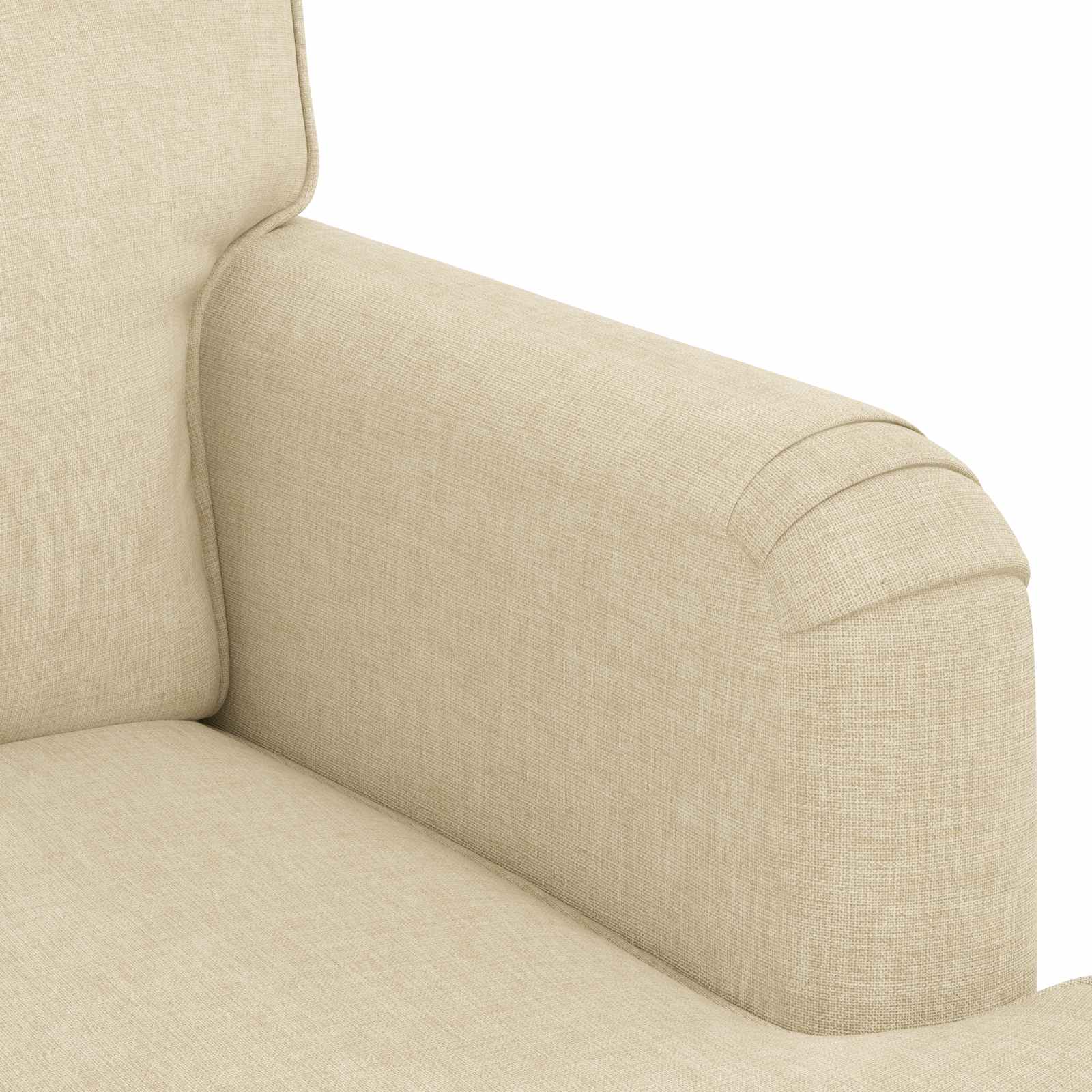 vidaXL Zestaw Sof 2 pcs Kremowy 201 x 80 x 85 cm tkanina