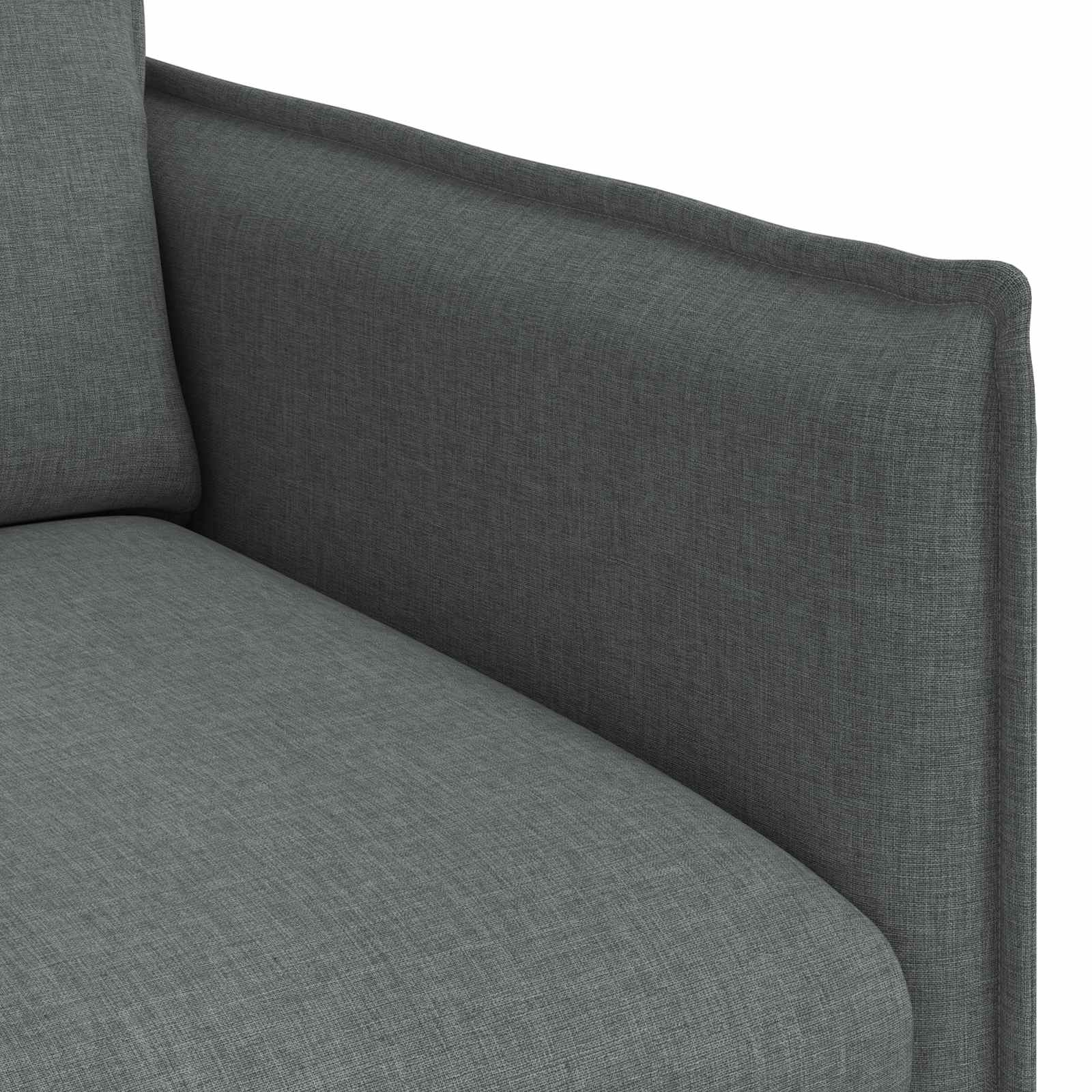 vidaXL Zestaw Sof 2 pcs ciemnoszary 196 x 82 x 85 cm tkanina