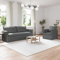 vidaXL Zestaw Sof 2 pcs ciemnoszary 196 x 82 x 85 cm tkanina