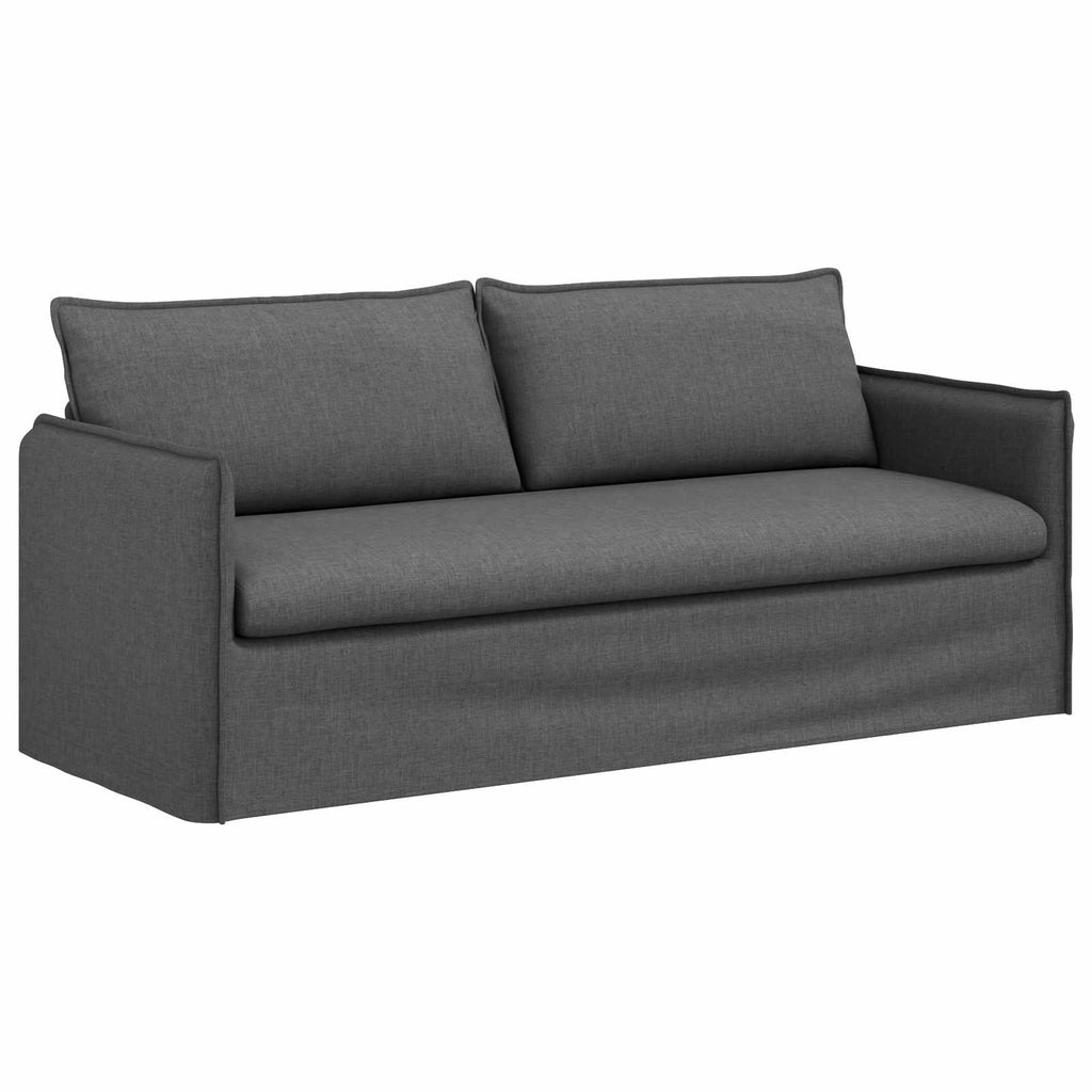 vidaXL Zestaw Sof 2 pcs ciemnoszary 196 x 82 x 85 cm tkanina