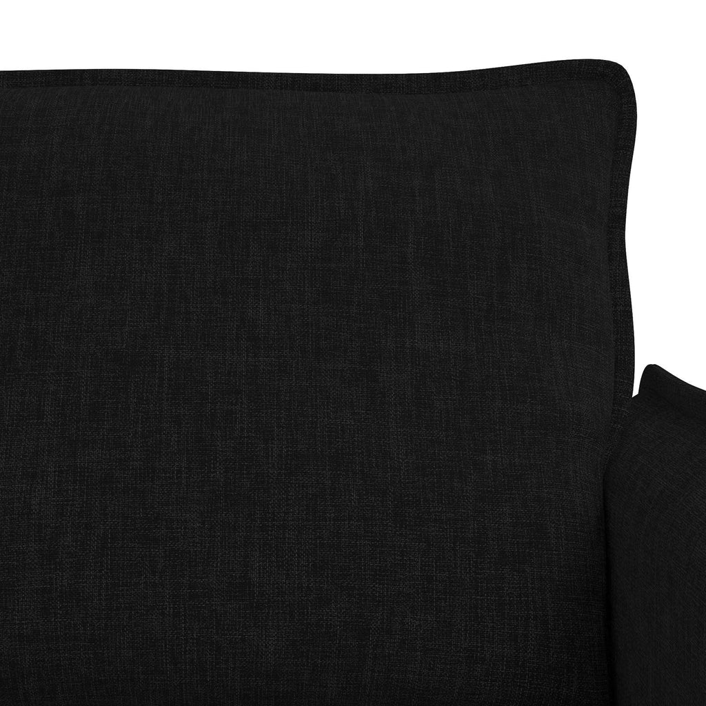 vidaXL Zestaw Sof 2 pcs Czarny 196 x 82 x 85 cm tkanina