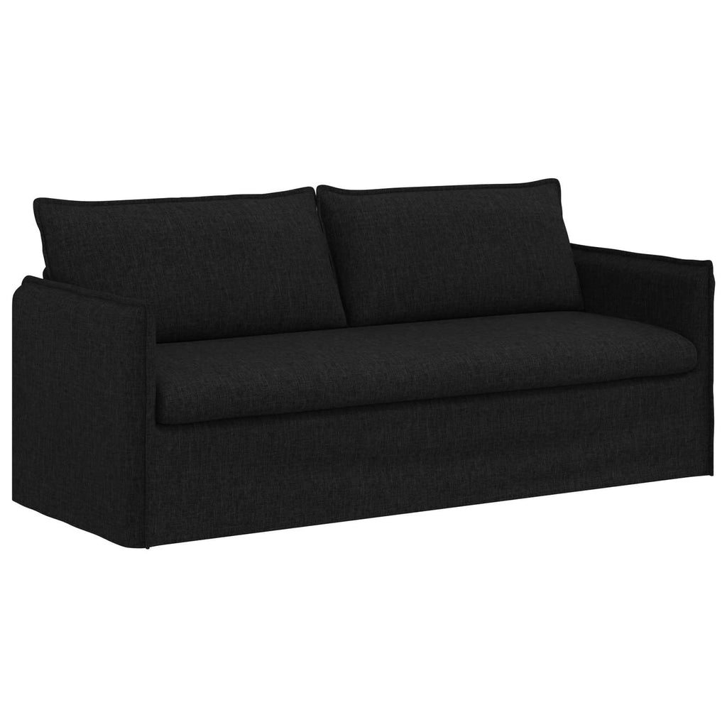 vidaXL Zestaw Sof 2 pcs Czarny 196 x 82 x 85 cm tkanina