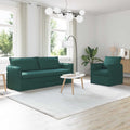 vidaXL Zestaw Sof 2 pcs Ciemnozielony 196 x 82 x 85 cm tkanina