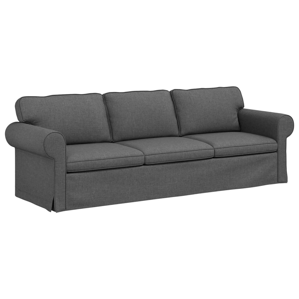 vidaXL Zestaw Sof 2 pcs Ciemnoszary 245 x 82 x 80 cm tkanina