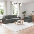 vidaXL Zestaw Sof 2 pcs Ciemnoszary 228 x 78 x 80 cm Aksamit