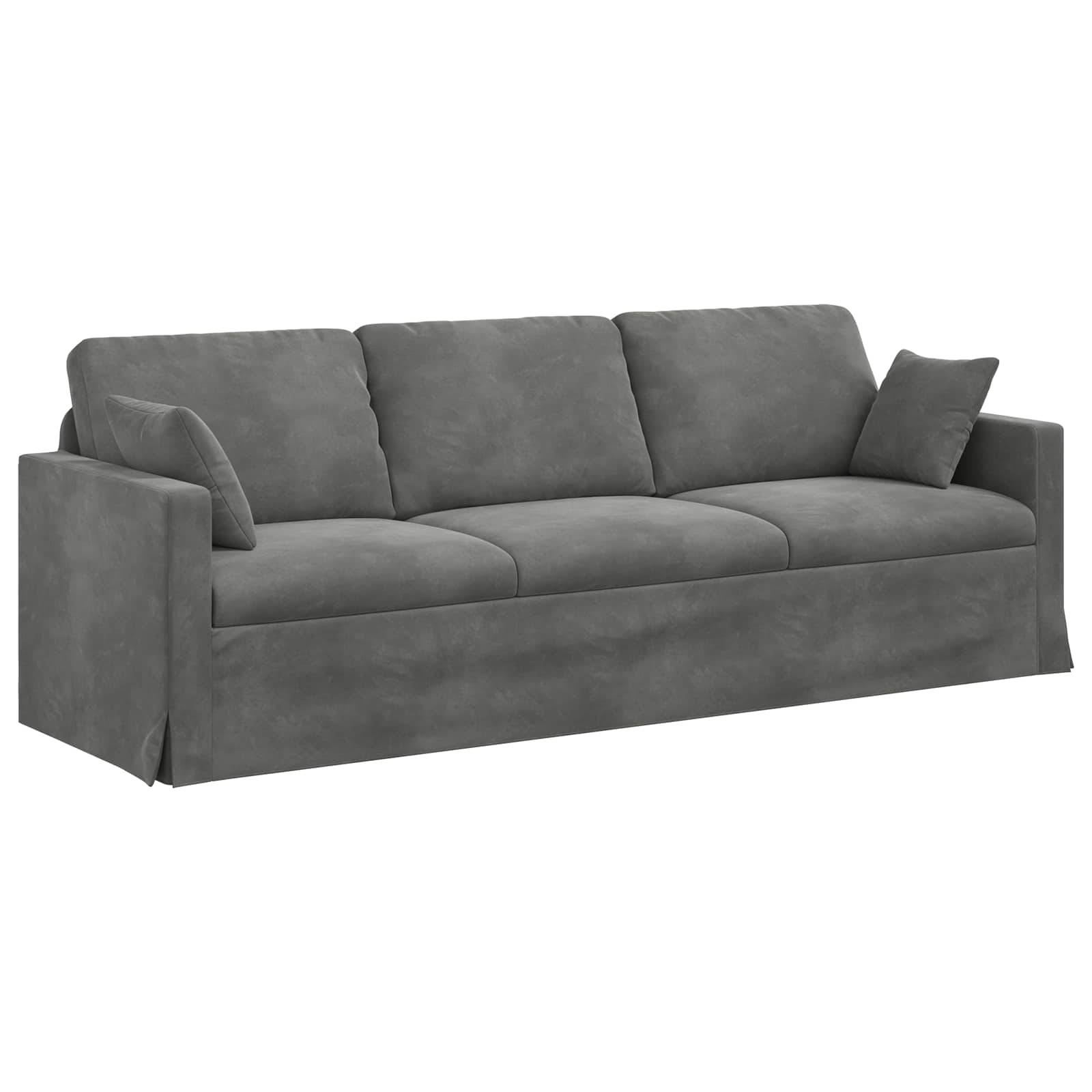 vidaXL Zestaw Sof 2 pcs Ciemnoszary 228 x 78 x 80 cm Aksamit