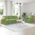 vidaXL Zestaw Sof 2 pcs Jasnozielony 228 x 78 x 80 cm Aksamit