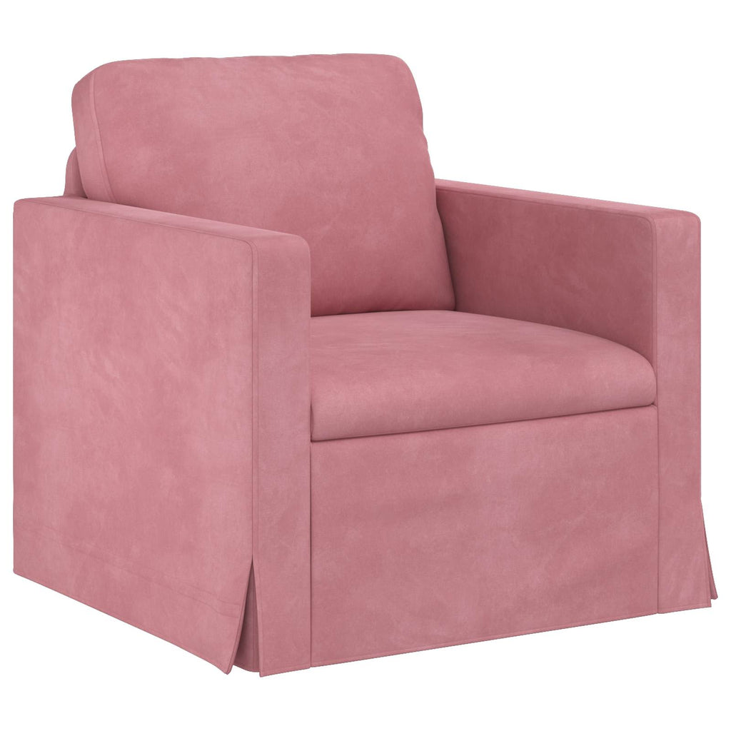 vidaXL Zestaw Sof 2 pcs Różowy 228 x 78 x 80 cm Aksamit