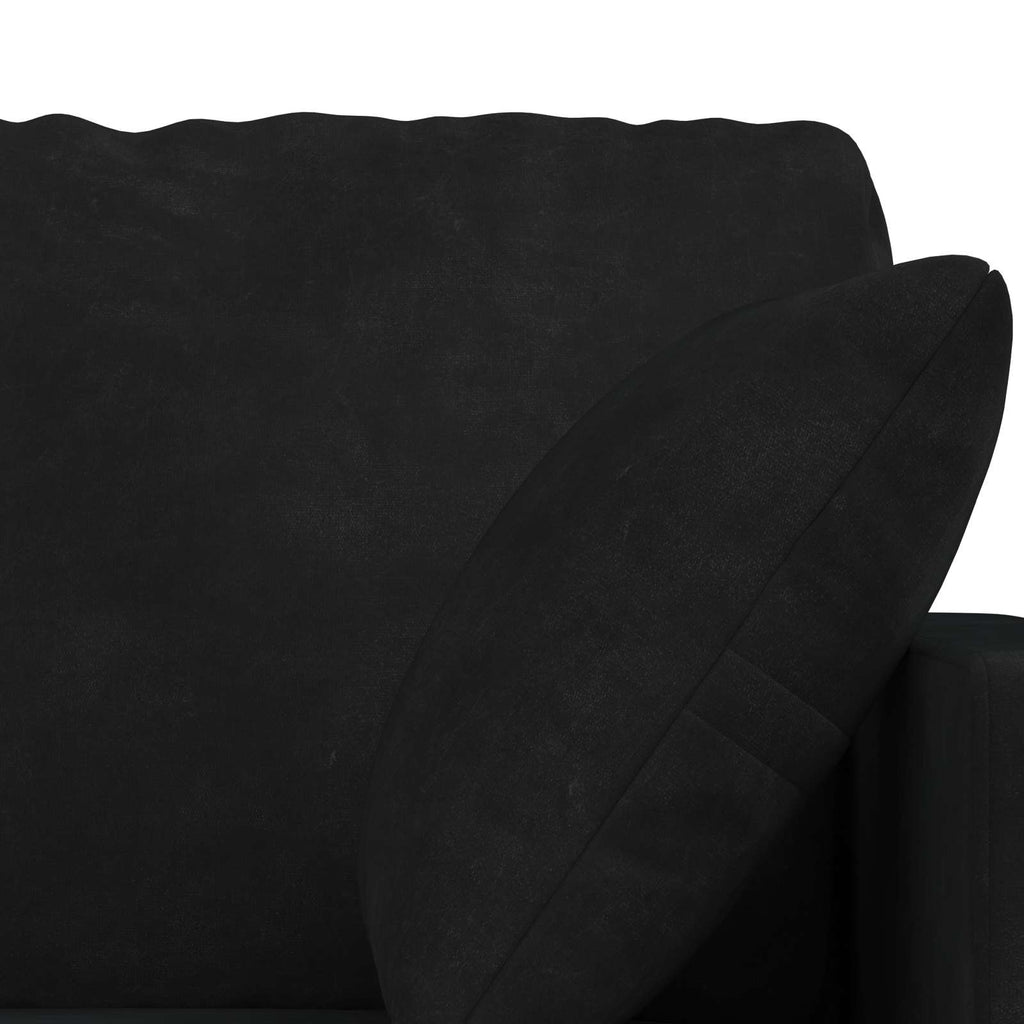 vidaXL Zestaw Sof 2 pcs Czarny Aksamit