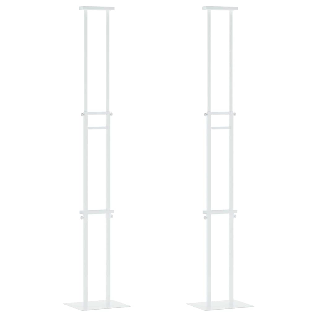 vidaXL Stoiska na targi 2 szt. Biały 30 x 23,5 x 210 cm Stal