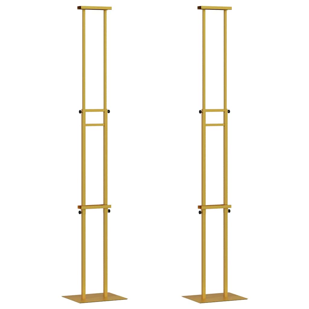 vidaXL Stoiska na targi 2 pcs złoty 30 x 23,5 x 210 cm Stal