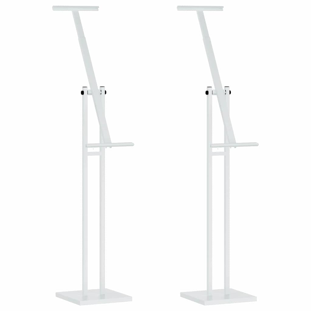 vidaXL Stoiska na targi 2 szt. Biały 26,5 x 26,5 x 150 cm Stal