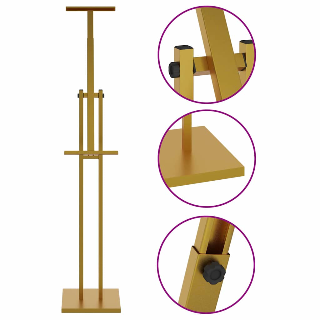 vidaXL Stoiska na targi 2 pcs złoty 26,5 x 26,5 x 150 cm Stal