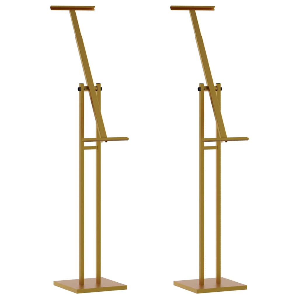vidaXL Stoiska na targi 2 pcs złoty 26,5 x 26,5 x 150 cm Stal