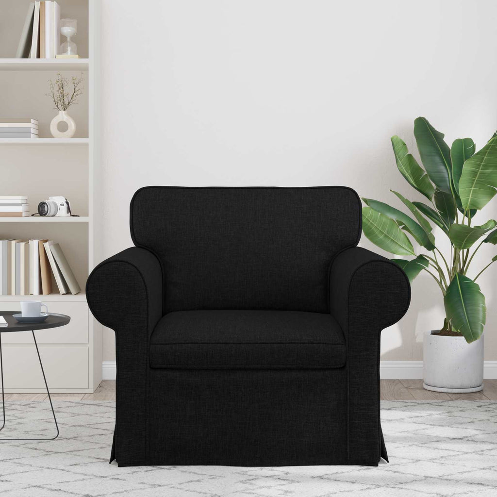 vidaXL Sofa Czarny 95 x 82 x 80 cm tkanina