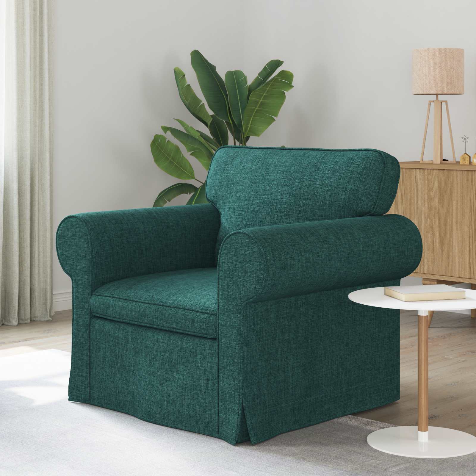 vidaXL Sofa Ciemna zieleń 95 x 82 x 80 cm tkanina