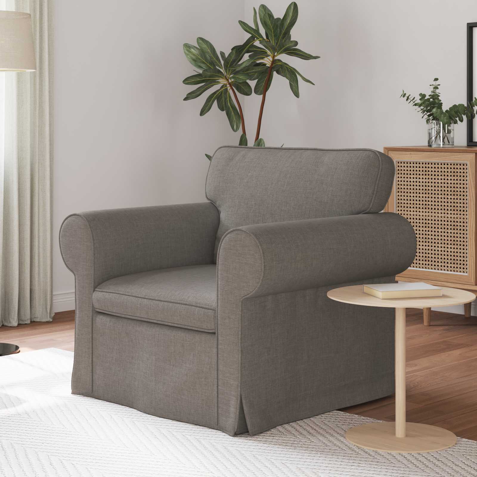 vidaXL Sofa Ciemnoszary 95 x 82 x 80 cm tkanina