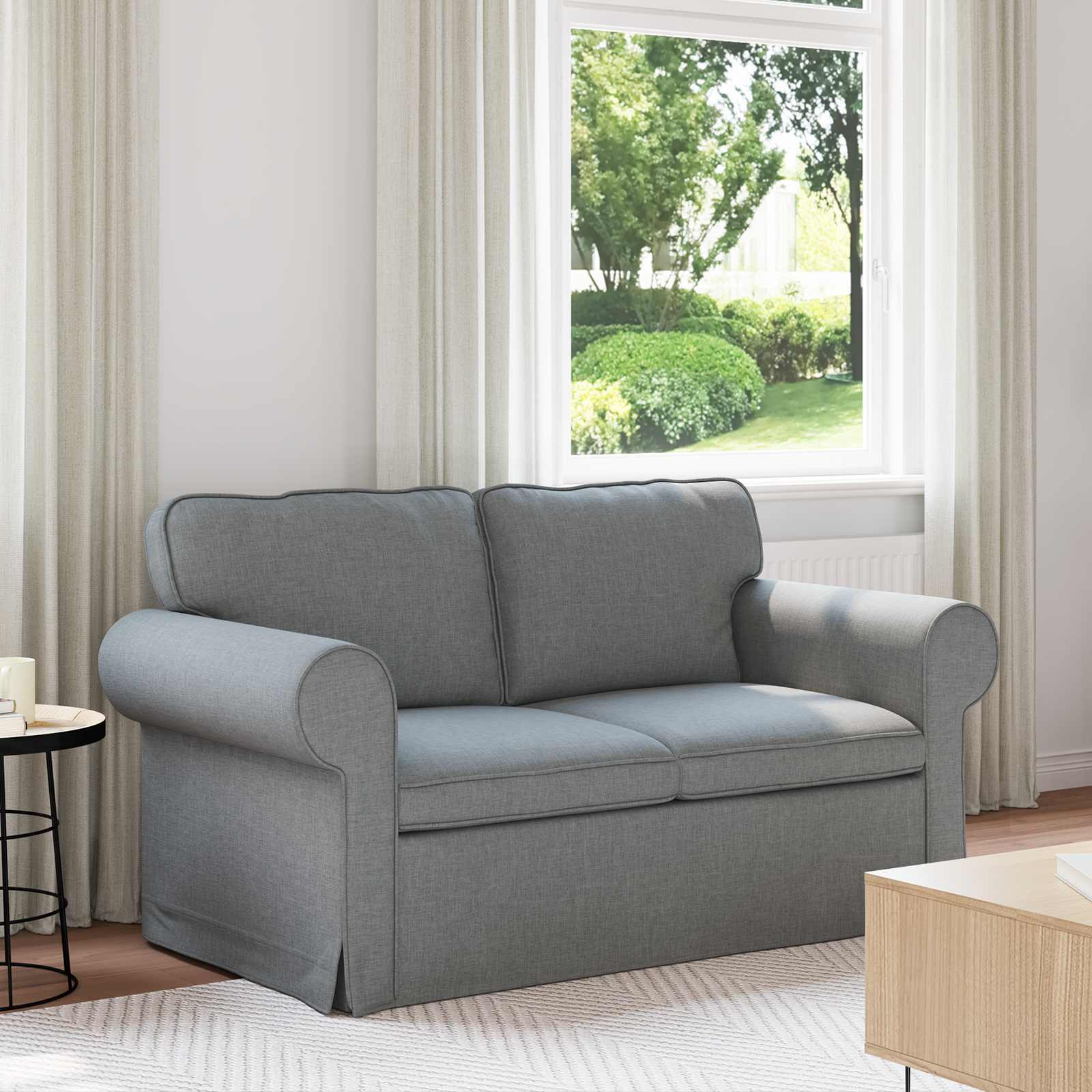 vidaXL Sofa Jasnoszary 155 x 82 x 80 cm tkanina